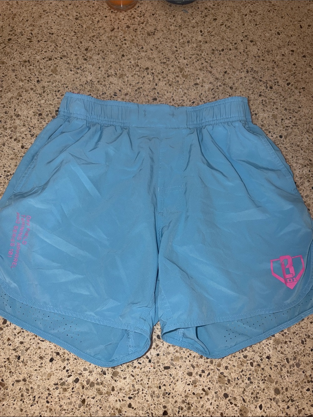 Baseball Lifestyle BL101 Light Blue Shorts size adult small